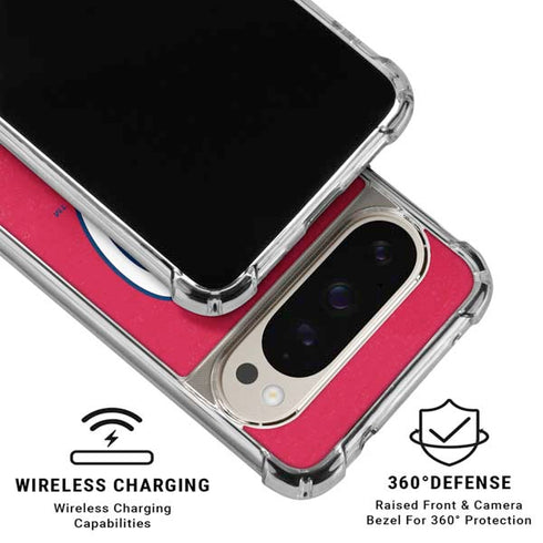 MLB Washington Nationals - Solid Distressed Pixel 9/9 Pro Clear Case